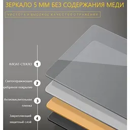 Дзеркало Dusel DE-M3051 75x120 см з годинником, Білий - мініатюра 3