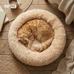 Плюшевий лежак Happet для котів та собак, бежевий, 40 см, XS (LP04) - мініатюра 4