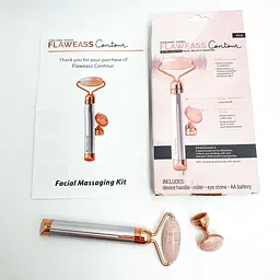 Електричний масажер ролик для обличчя 2 насадки вібромасажер Flawless Contour - мініатюра 15