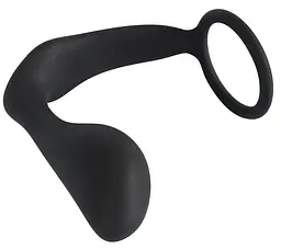 Ерекційне кільце з анальною пробкою Black Velvets Ring & Plug - мініатюра 5