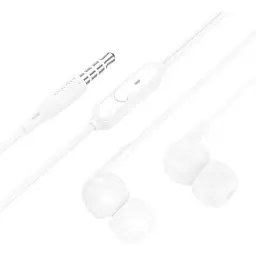Дротові навушники Hoco M124 Wide universal earphones with microphone, 3.5mm, 1.2m, white