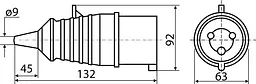 Розетка переносна P5 16А IP44 3P+N+PE ГП АСКО-УКРЕМ (A0080020003) - мініатюра 4