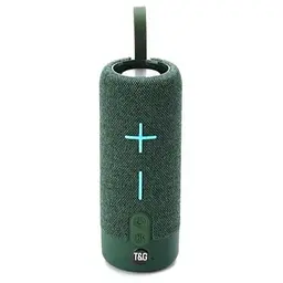 Портативна бездротова Bluetooth-колонка TG-619C з потужним звучанням LED-підсвіткою і ремінцем для перенесення Зелений