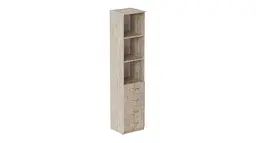 Пенал Анжело Ferrum-decor на 3 полиці з 4 ящиками 1900x400x380 ДСП Дуб Сан-Марино 16 мм (FRD-104924) - мініатюра 2