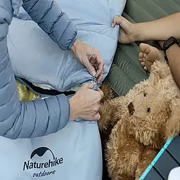 Дитячий спальний мішок Naturehike С300 NH21MSD01 (190х75см) Блакитний - мініатюра 4