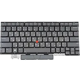 Клавіатура для ноутбука LENOVO (ThinkPad: X1 Yoga 6th Gen) rus storm сірий підсвічування клавіш без фрейму