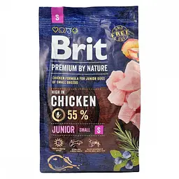Сухий корм для цуценят і молодих собак дрібних порід Brit Premium Junior S 3 кг з смаком курки - мініатюра 5