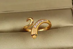Кільце Xuping Jewelry Змія розсувне 18+ золотисте