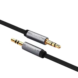 Кабель аудіо UGREEN 3.5mm Male to 3.5mm Male flat Cable 0.5m Black (10723) - мініатюра 3
