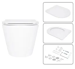 Набір Qtap Nest 4 в 1 підвісний унітаз Swan Ultra Quiet 520x360x320 + комплект інсталяції QT16335180W48203 - мініатюра 7