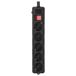 Мережевий фільтр Gembird (SPG5-G-6B-PRO) 1.8m Black 16А