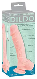 Реалістичний фалоімітатор Medical Silicone Dildo з мошонкою
