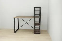 Письмовий стіл Ferrum-decor Серії Конект з етажеркою 75x120x60 чорний ДСП Дуб Сонома Трюфель 16мм (FRD-104223) - мініатюра 4