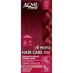 Тонуюча маска для волосся ACME-COLOR Hair Care TON oil mask № 034 Дика вишня