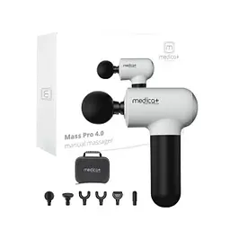 Перкусійний ручний масажер для тіла і м'язів Medica+ MassHand Pro 4.0 white - мініатюра 10
