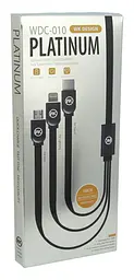 Кабель WK Platinum 3в1 мicro/Lightning/Type-C WDC-010 1м чорний - мініатюра 2