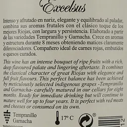 Вино Vina Herminia Exelsus Rioja Joven, червоне, сухе, 14%, 0,75 л (8000015426276) - мініатюра 4