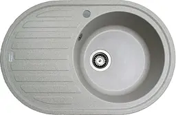 Кухонна мийка Adamant ELLIPSIS terra 765x495x200 мм, з крилом 76,5 см - мініатюра 1