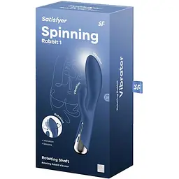 Вібратор-кролик Satisfyer Spinning Rabbit 1 Blue - мініатюра 8