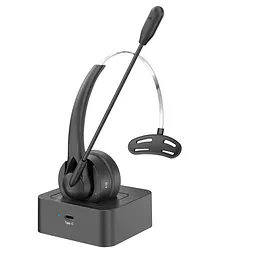Бездротова Bluetooth-гарнітура Opptel BH31S з мікрофоном ENC та зарядною док-станцією (Чорний)