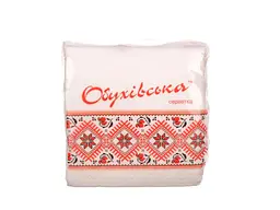 Серветки паперові Обухів 1 шар 23x24 80 шт/уп білі Обухівський