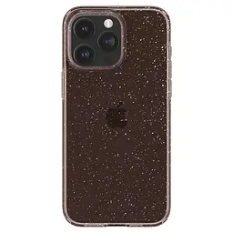 Прозорий чохол з блискітками Spigen Liquid Crystal Glitter для Iphone 15 Pro (6.1") Rose Quartz ACS06702 - мініатюра 5