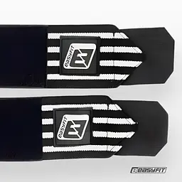 Кистьові бинти EasyFit 50х8 см фіксатор на зап'ястя (чорно-білі) - мініатюра 5