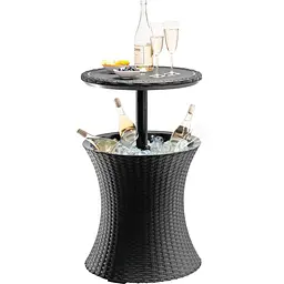 Стіл-бар пластиковий Keter Cool Bar Rattan сірий - мініатюра 3