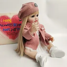 Реалістична Кукла Реборн 55 см повністю вінілова Doll Reborn Baby К0100307 - мініатюра 8