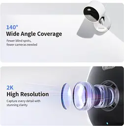 Камера безпеки Aqara G100 2K, нічне бачення, Wi-Fi 6, двосторонній звук, підтримка HomeKit, Alexa - мініатюра 2