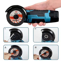 Акумуляторна болгарка 12V 2 АКБ у кейсі. Насадки у комплекті - мініатюра 4