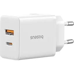 Мережевий зарядний пристрій Baseus Cube Baseus Cube 30W USB-A + USB-C Moon White (P10111404213-00) [132864]