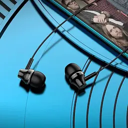 Навушники Borofone BM74 Singer універсальні earphones with microphone 1.2 m Hi-Fi HD Mic чорні - мініатюра 4