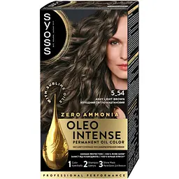 Стійка фарба для волосся Syoss Oleo Intense 5-54 холодний світло-каштановий 115 мл