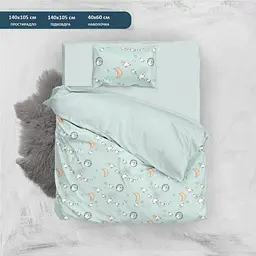 Комплект дитячої постільної білизни OldBro Happy sheep, односпальне 105x140 см, бязь Arabeska - мініатюра 2