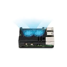 Корпус для Мікро ПК KUONGSHUN for Raspberry Pi 5 Alu 2 fans (RA787) - мініатюра 6