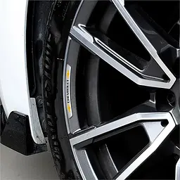 Емблема обода колеса Chevrolet 4 шт Алюміній наклейка на диски на скотчі Сірі - мініатюра 3