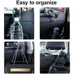 Автотримач Baseus Backseat Vehicle Phone Hook, + гачок-вішалка (SUHZ-A01) black - мініатюра 4