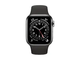 Смарт-годинник Apple Watch Series 6 GPS + Cellular 40mm Graphite Stainless Steel Case w. Black Sport B. (M02Y3) - мініатюра 2