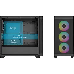 Корпус GAMDIAS ATHENA M3 Black (4711514501155) Без БП - мініатюра 10