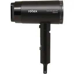 Фен для сушіння волосся Rotex RFF205-V DelicateCare Pro насадка концентратор дифузор Чорний 2000 Вт