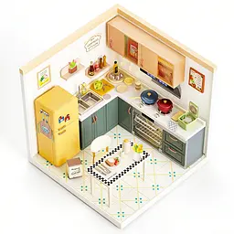 Конструктор-румбокс Mini House серії Інтер'єр - Кухня (8005) - мініатюра 5