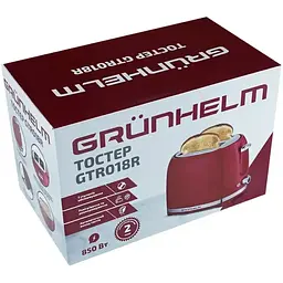 Тостер Grunhelm GTR018R 850 Вт червоний (142680) - мініатюра 5