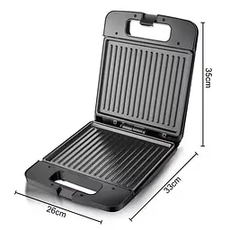 Контактний гриль електричний RAF R.516 з антипригарним покриттям 1400W Grey-Black - мініатюра 5