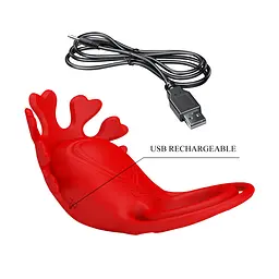 Віброкільце PRETTY LOVE - VIBRATION PENIS RING, Ruben, 7 vibration functions red PRETTY LOVE BI-210311 99055 - мініатюра 11