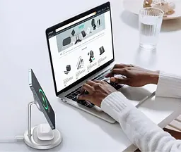 Бездротовий зарядний пристрій Choetech T581-F Magnetic 2 в 1 Wireless Charging White [101518] - мініатюра 3