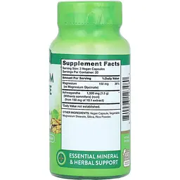 Магній гліцинат плюс ашваганда Nature's Truth Magnesium Glycinate Plus Ashwagandha 60 капсул - мініатюра 2