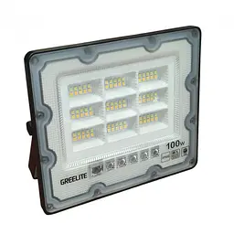 Ліхтар вуличний настінний із сонячною панеллю та пультом Greelite JX 007 100W Solar Flood Led - мініатюра 2