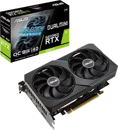 Відеокарта GeForce RTX 3060 Ti 8GB Asus Dual V2 OC Mini LHR (DUAL-RTX3060TI-O8G-MINI-V2) Б/В