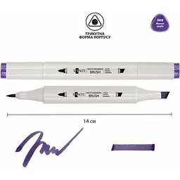 Набір акварельних маркерів Santi Sketch SM-68 темно-фіолетовий 6 шт. (390741) - мініатюра 2